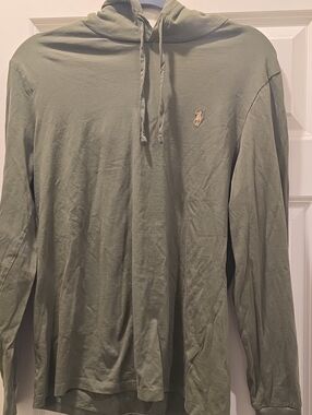 Polo by Ralph Lauren Mens Hooded Long-Sleeve Tee in Olive